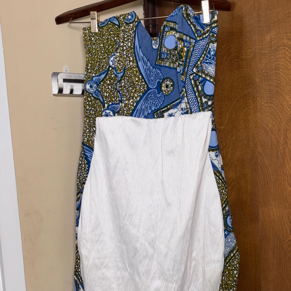 Strapless African Print Mermaid Prom Dress Custom